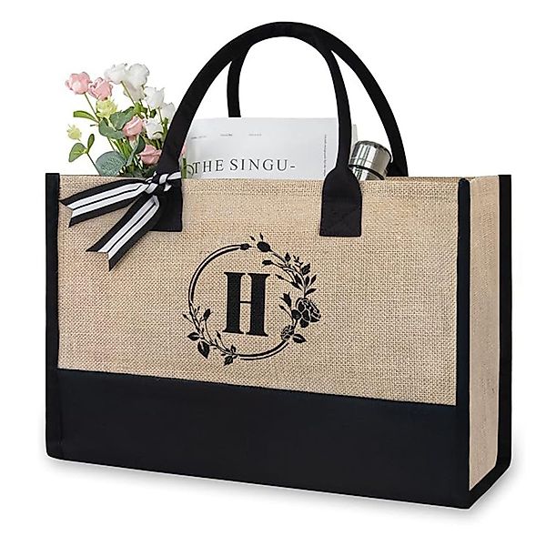 OKWISH Einkaufsshopper Personalisierte Initialen Tragetasche Strandtasche günstig online kaufen