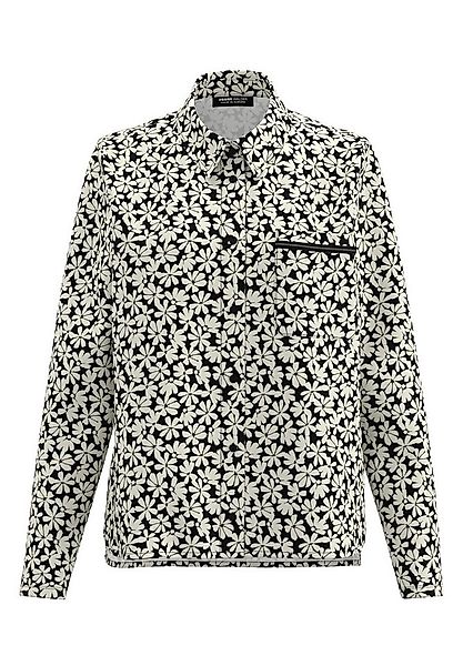 FRANK WALDER Klassische Bluse mit Kontrastpaspel günstig online kaufen