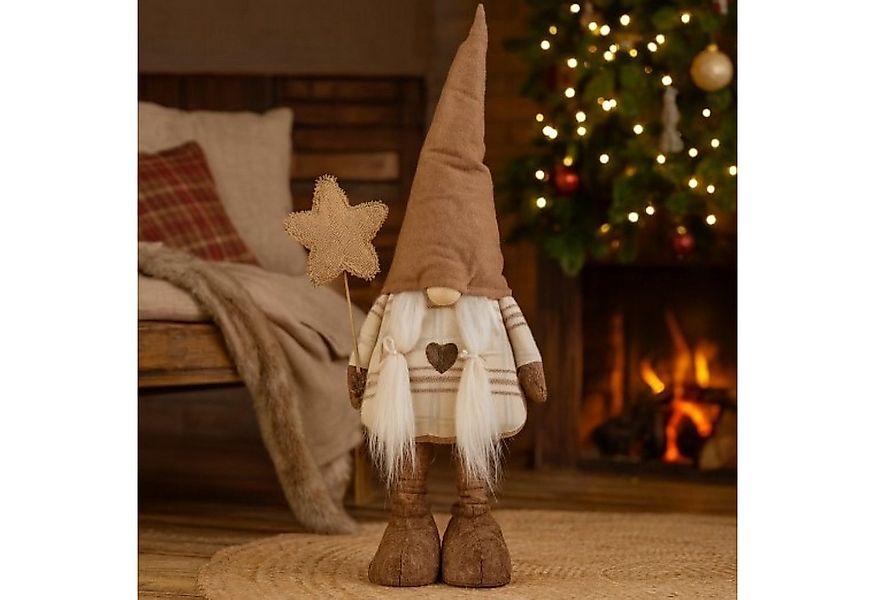 Online-Fuchs Dekofigur süßer Weihnachtswichtel mit großer Zipfelmütze & Tel günstig online kaufen