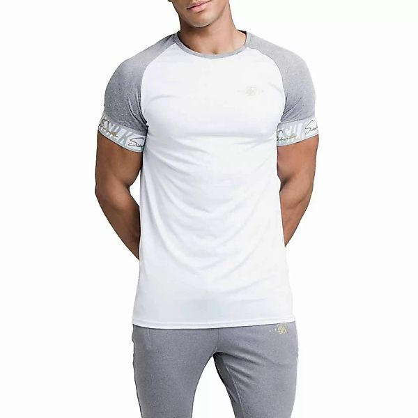 Siksilk Scope Tape Tech Kurzärmeliges T-shirt S White / Grey Marl günstig online kaufen