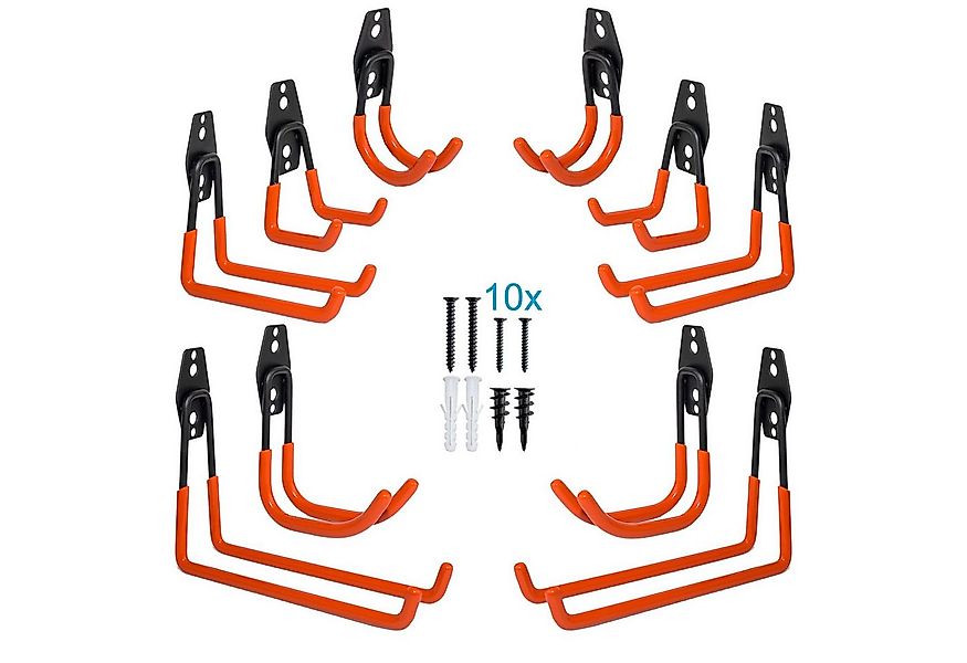 Intirilife Wandhaken, (Set, 10-St., 10x Wandhaken), Wandhaken für Garage Ga günstig online kaufen