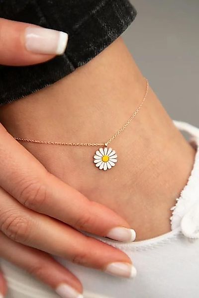 Einzelstück Fußkette mit Anhänger Fußkette Fußkettchen mit Anhänger 925 Ste günstig online kaufen