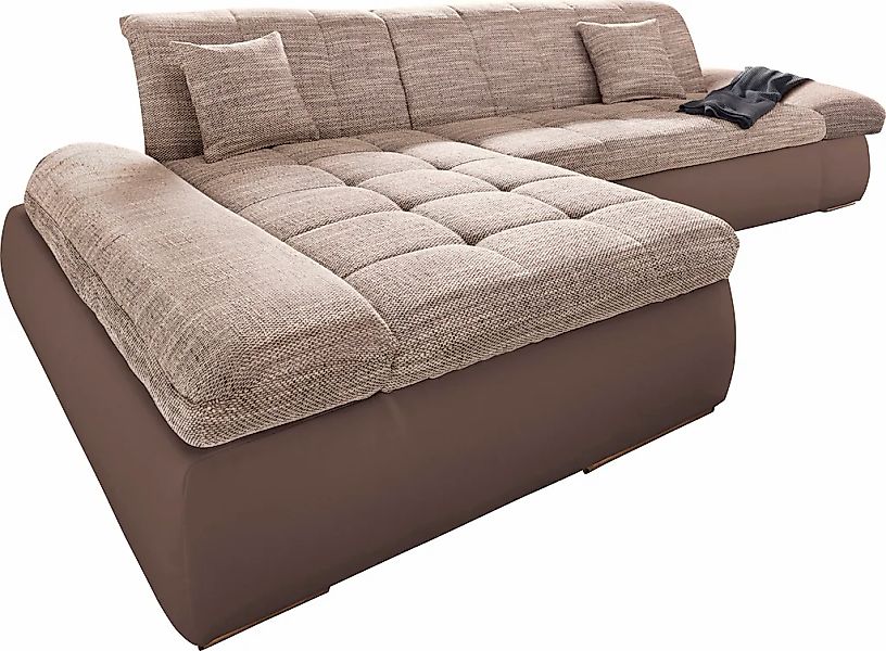 DOMO collection Ecksofa »PB Moric wahlweise mit Bettfunktion + Armteilverst günstig online kaufen