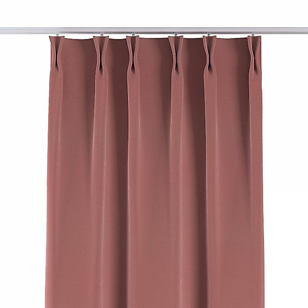 Vorhang mit flämischen 2-er Falten, koralle, Velvet (704-30) günstig online kaufen
