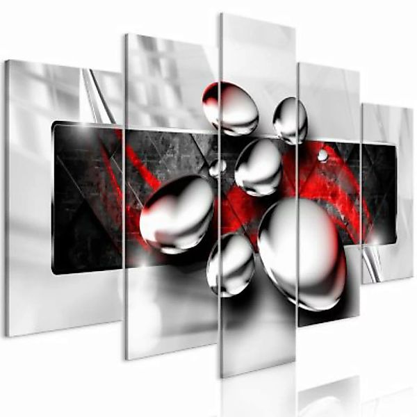 artgeist Wandbild Shiny Stones (5 Parts) Wide Red mehrfarbig Gr. 200 x 100 günstig online kaufen