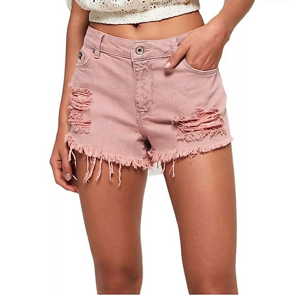 Superdry Eliza Cut Off Jeans-shorts 30 Blush Pink günstig online kaufen