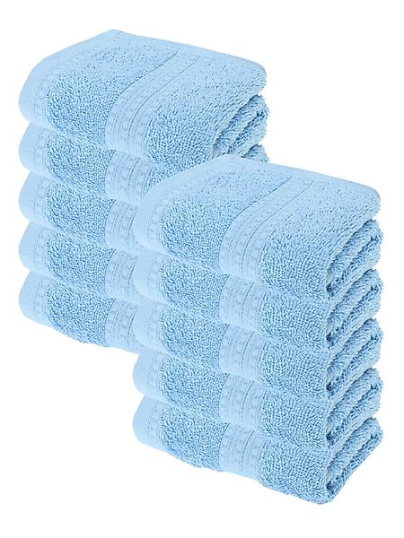 Julie Julsen Handtücher 10-Handtücher-Himmelblau, Bio-Baumwolle (10-St) günstig online kaufen