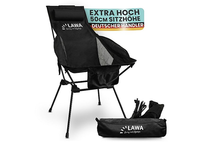 LAWA Living and Lifestyle Campingstuhl Hochlehner faltbar 1,6 kg Aluminium günstig online kaufen