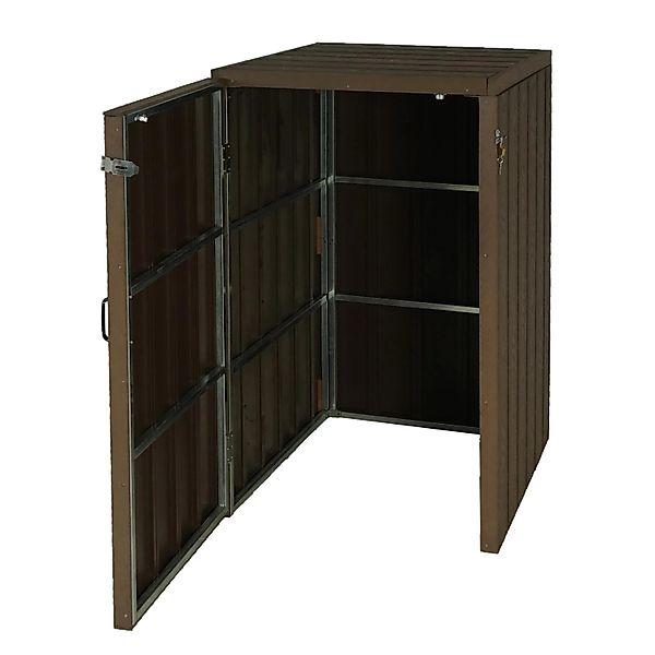 Proregal XL 1er-/2er-WPC-Mülltonnenverkleidung HxBxT 117x80x105 cm Metall H günstig online kaufen
