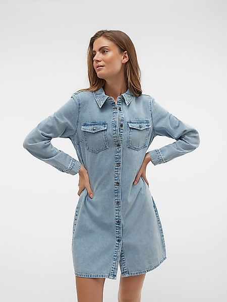 Vero Moda Jeanskleid "VMJENNIE LS SHORT DENIM DRESS GA NOOS" günstig online kaufen