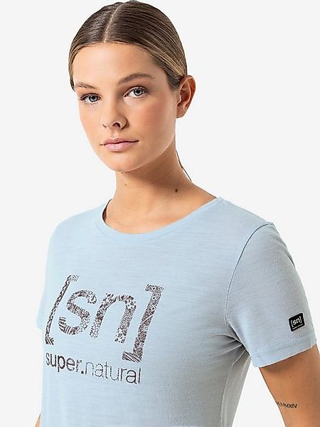 SUPER.NATURAL T-Shirt für Damen, Merino ARABESQUE Muster Print, casual günstig online kaufen