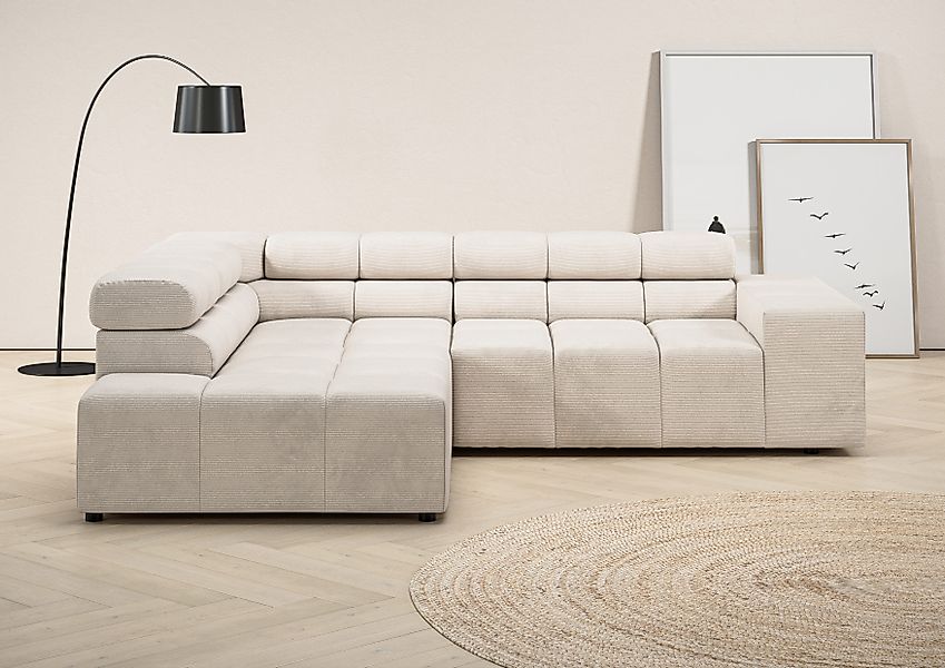 INOSIGN Ecksofa Ancona, incl. Kopfteilverstellung + günstig online kaufen