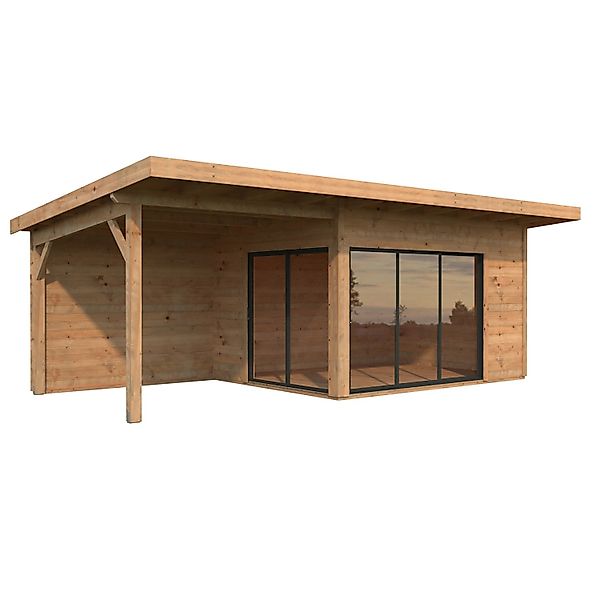 Palmako Gartenhaus Andrea Slide Plus Braun Tauchgrundiert 693 cm x 300 cm F günstig online kaufen