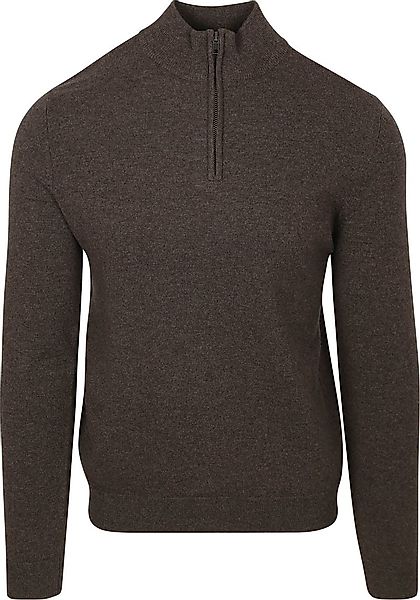 Steppin' Out Half Zip Pullover Merinowolle Braun - Größe XL günstig online kaufen