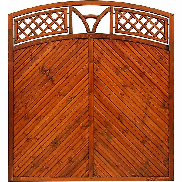 Sichtschutzzaun Toulon 180/195 cm x 180 cm Teak günstig online kaufen