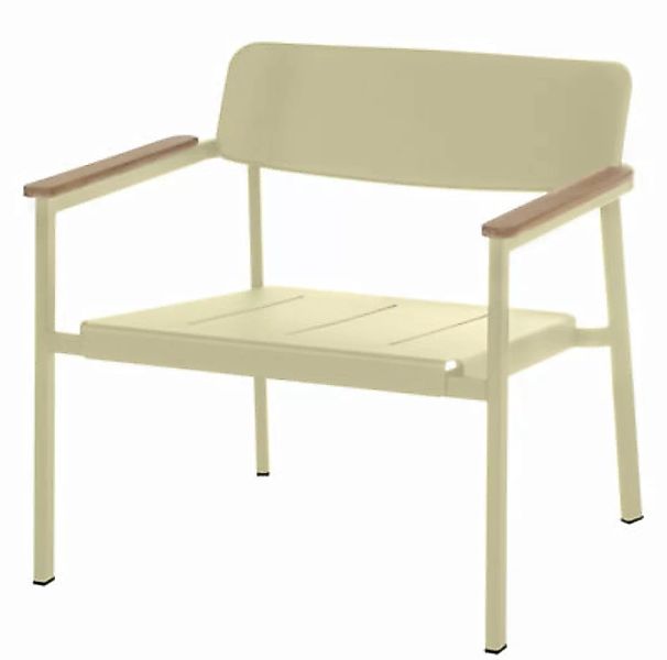 Lounge Sessel Shine metall holz braun beige - Emu - Beige günstig online kaufen