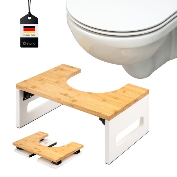 eluno Fußhocker Toilettenhocker, aus Bambus, platzsparend günstig online kaufen