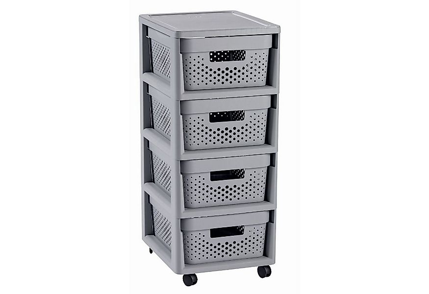 Curver Badregal, Aufbewahrungseinheit Schubladenwagen 4x11L Infinity günstig online kaufen