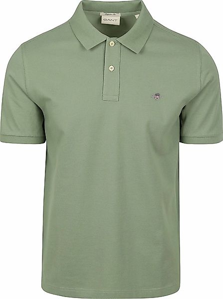 Gant Shield Piqué Poloshirt Grün - Größe XXL günstig online kaufen