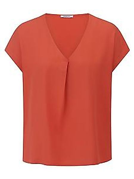 Bluse V-Ausschnitt Peter Hahn orange günstig online kaufen