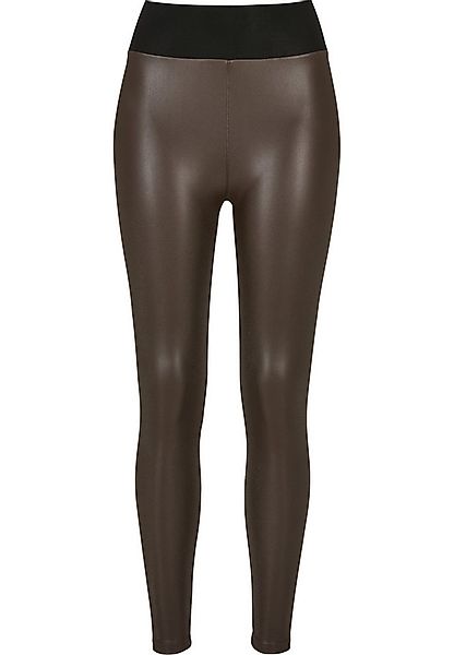 URBAN CLASSICS Leggings Urban Classics Damen Ladies Faux Leather High Waist günstig online kaufen