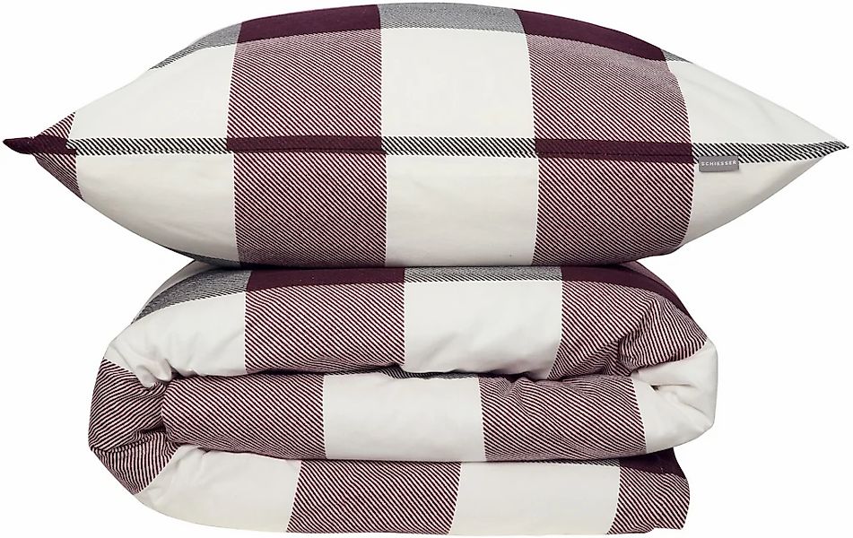 Schiesser Bettwäsche "Alice aus weichem Baumwollflanell mit schlichtem Karo günstig online kaufen