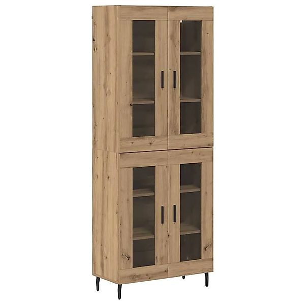 vidaXL Highboard 2-Tlg Artisan-Eiche Engineered Wood und Glas 3403181 günstig online kaufen