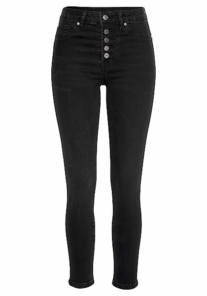 Buffalo High-waist-Jeans, mit modischer Knopfleiste, schmale Skinny-Jeans, günstig online kaufen