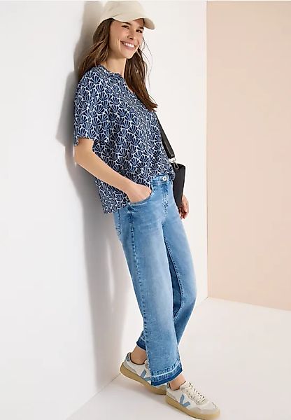 CECIL Kurzarm Bluse mit Muschelprint günstig online kaufen