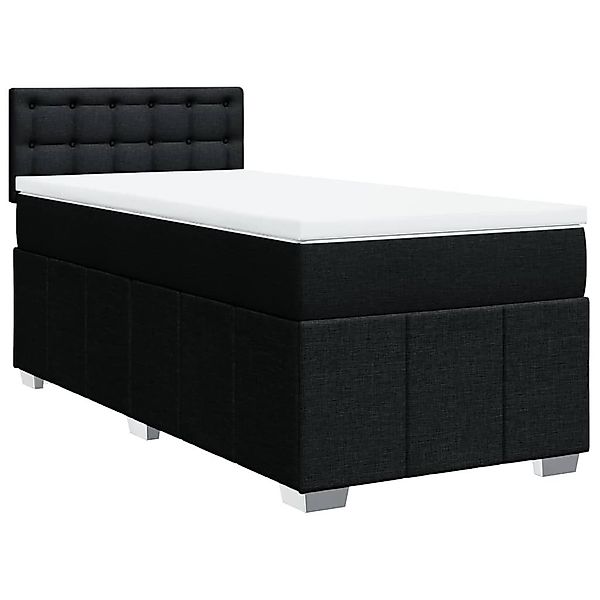 vidaXL Bett Boxspringbett mit Matratze Schwarz günstig online kaufen