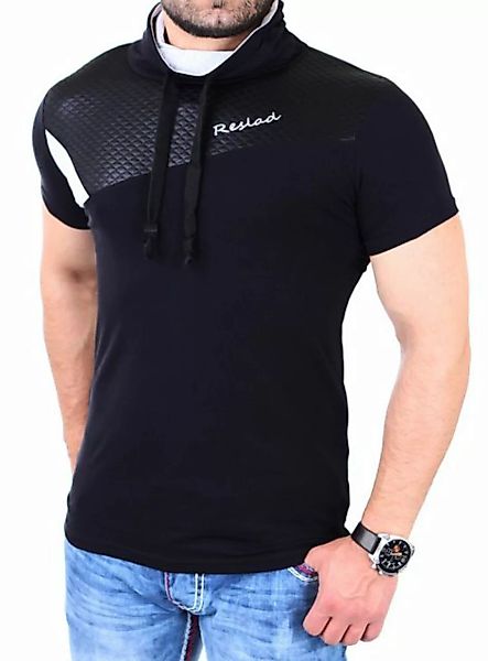 Reslad T-Shirt Reslad T-Shirt Herren Diamond Stich Schalkragen Shirt RS-05 günstig online kaufen