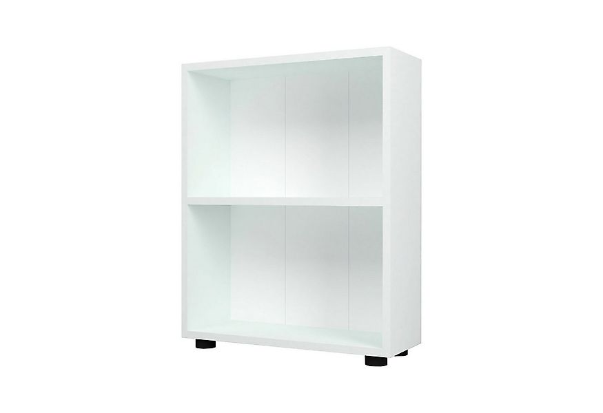 en.casa Bücherregal, »Vara« mit 2 Ablagen 72 x 55 x 20 cm Weiß günstig online kaufen