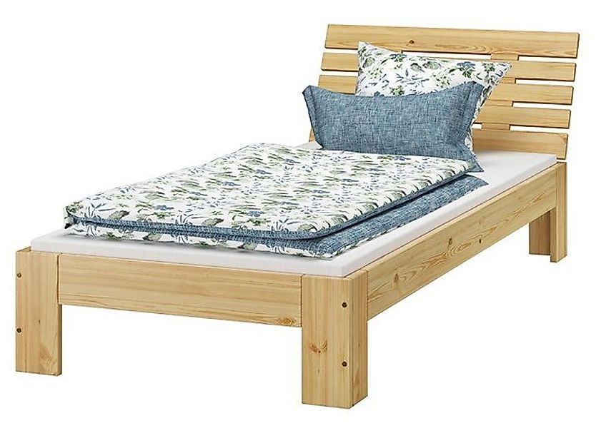 ERST-HOLZ Bett Holzbett 90x200 Kiefer massiv Bettgestell, Kieferfarblos lac günstig online kaufen