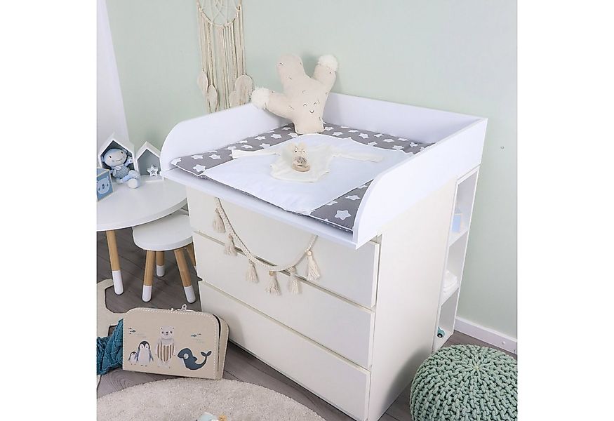 Puckdaddy GmbH Wickelaufsatz Ben (80x78cm) für IKEA Malm Kommoden, Wickelau günstig online kaufen