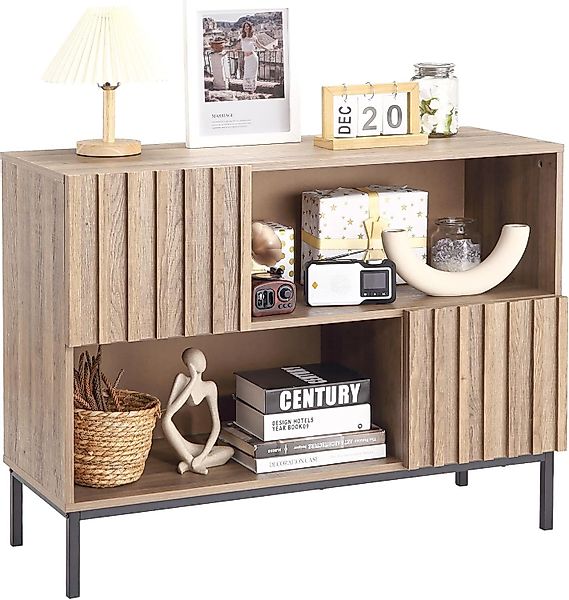 GarveeMore Sideboard Mid-Century Modern,Buffetschrank mit Lagerregalen günstig online kaufen