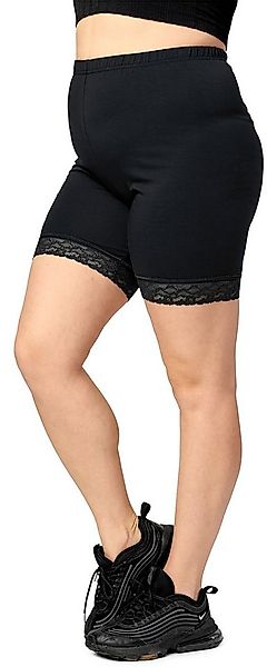 Merry Style Leggings Große Größen Damen kurze Tight mit Spitze aus Baumwoll günstig online kaufen