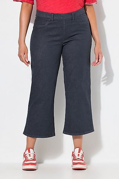 Ulla Popken Regular-fit-Jeans Jeansculotte Mary weites Bein Elastikbund günstig online kaufen