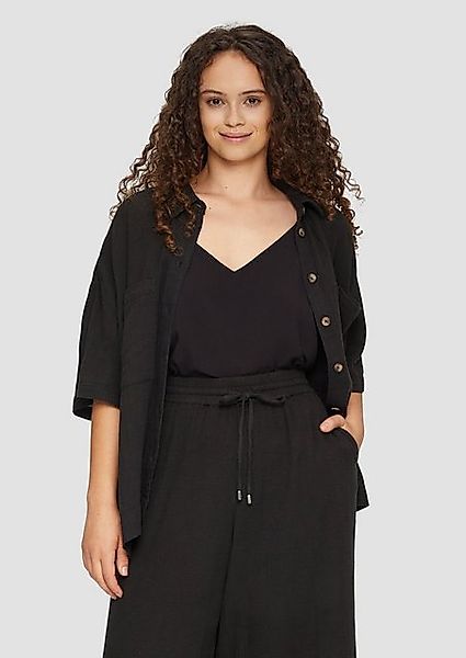 QS Langarmbluse Hemdbluse aus Baumwolle in günstig online kaufen