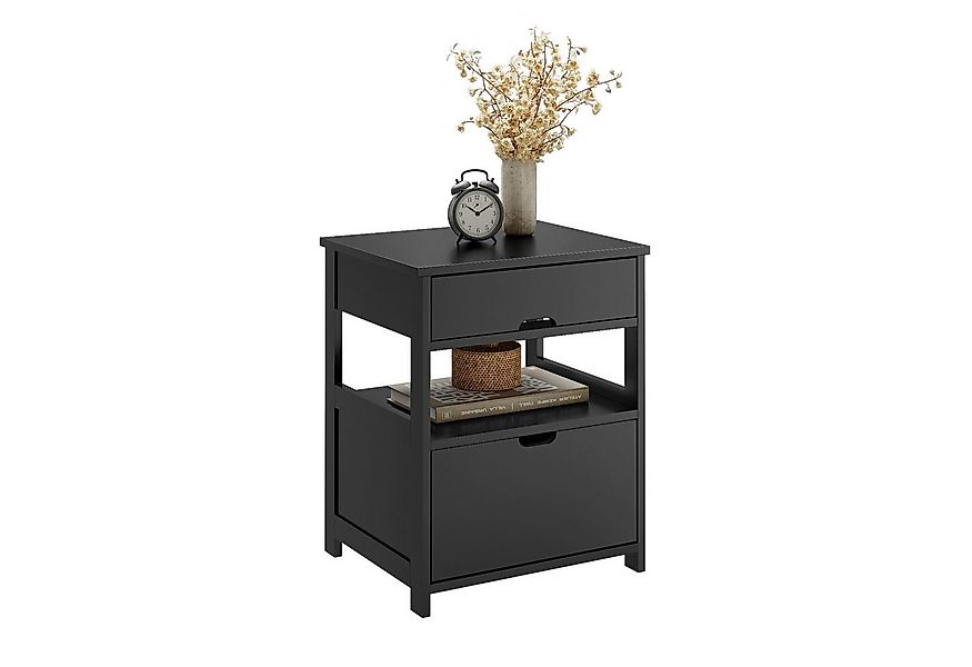 SoBuy Nachttisch FRG258, Nachtschrank Beistelltisch schmal, 2 Schubladen 2 günstig online kaufen