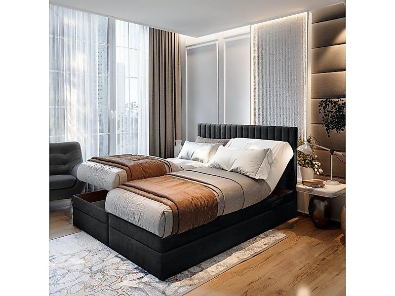 TRADA Boxspringbett ADELE mit Taschenmatratze & Topper 140x200 cm (Set, Bet günstig online kaufen