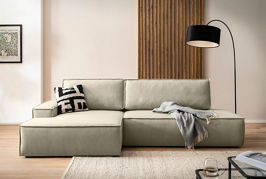 Home affaire Ecksofa »SHERWOOD, Schlafsofa in L-Form offen (275cm), Cord, L günstig online kaufen