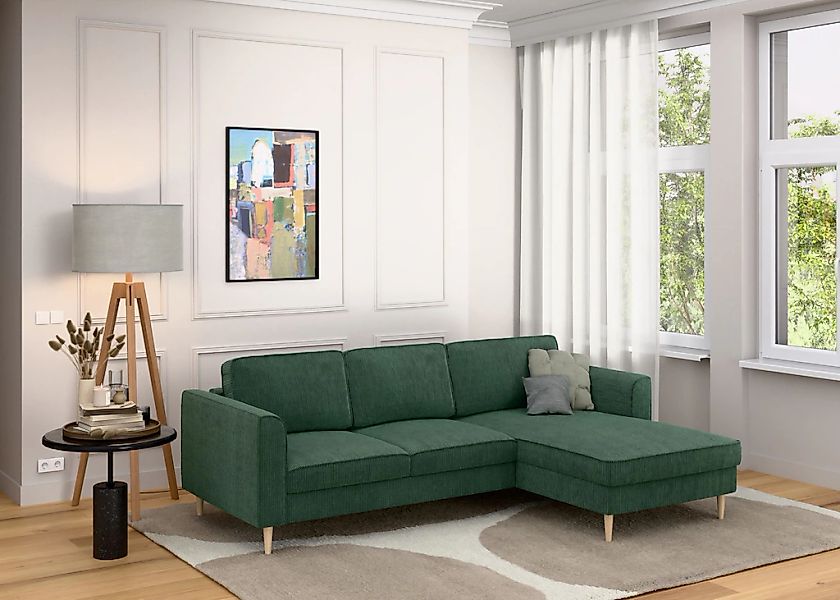 Home affaire Ecksofa "Booster, whlw. mit Schlaffunktion & Bettkasten, Fuß B günstig online kaufen