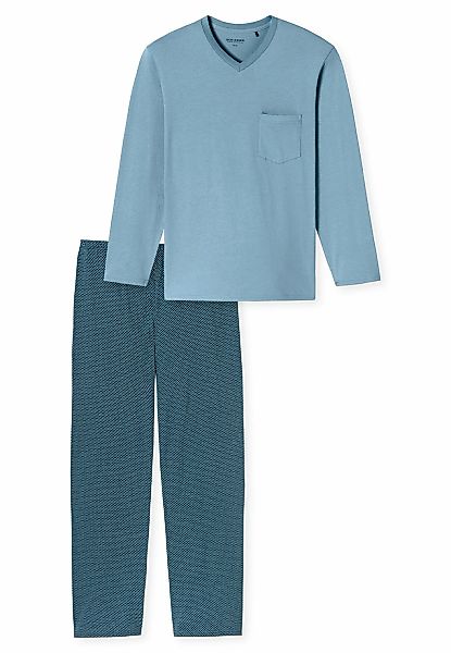 Schiesser Pyjama ""Comfort Essentials"", (2 tlg.), mit V-Ausschnitt und auf günstig online kaufen