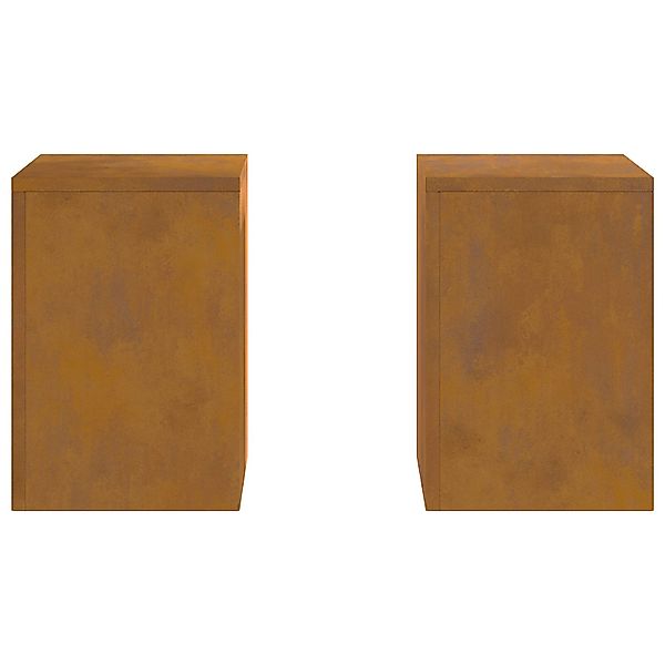 vidaXL Blumenständer Pflanzenständer 2 pcs Rostig günstig online kaufen