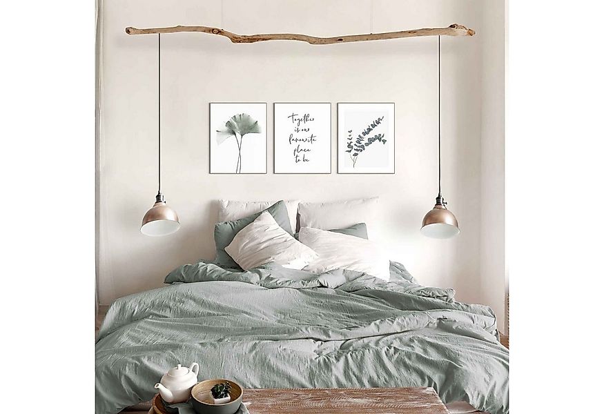 Reinders! Wandbild Zusammen Eukalyptus - Pflanze - Ginkgo - Natur - Liebe, günstig online kaufen
