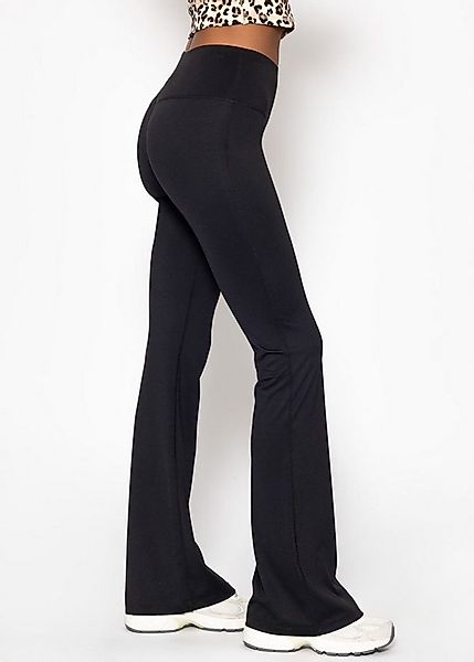 SASSYCLASSY Sporthose High Waist Flare Leggings Damen mit Taillenbund günstig online kaufen