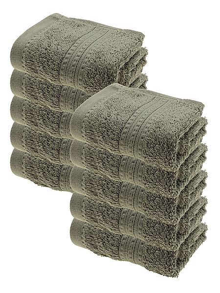 Julie Julsen Handtücher 10-Handtücher-Silbergrau, Bio-Baumwolle (10-St) günstig online kaufen