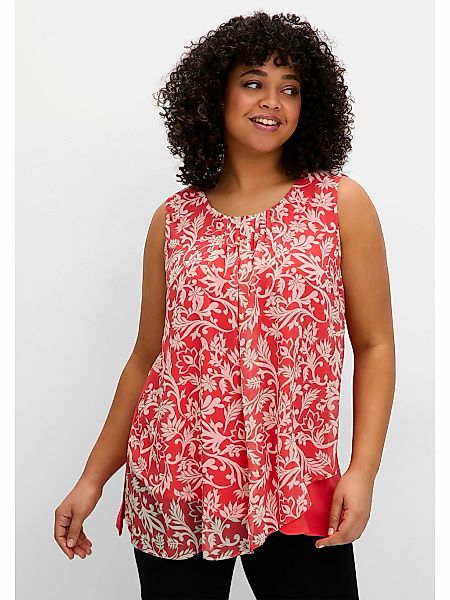 Sheego Tanktop "Große Größen", doppellagig mit Chiffon günstig online kaufen