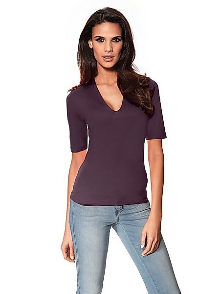 heine T-Shirt V-Shirt Kurzarm günstig online kaufen