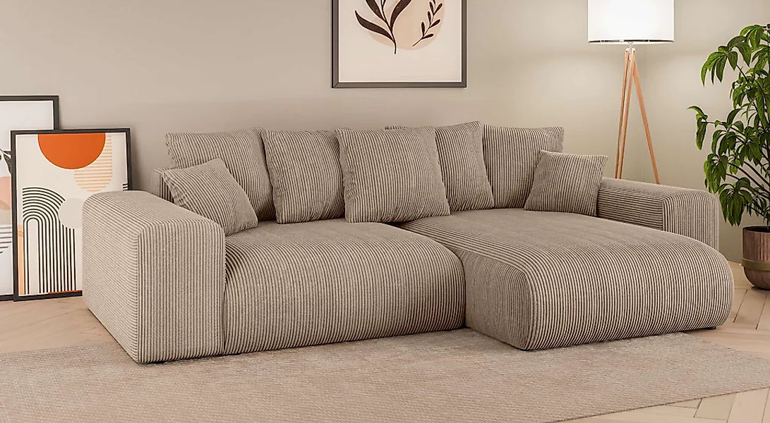 Home affaire Ecksofa "LAKESIDE mit Bettfunktion und Bettkasten, B/T/H 257/1 günstig online kaufen